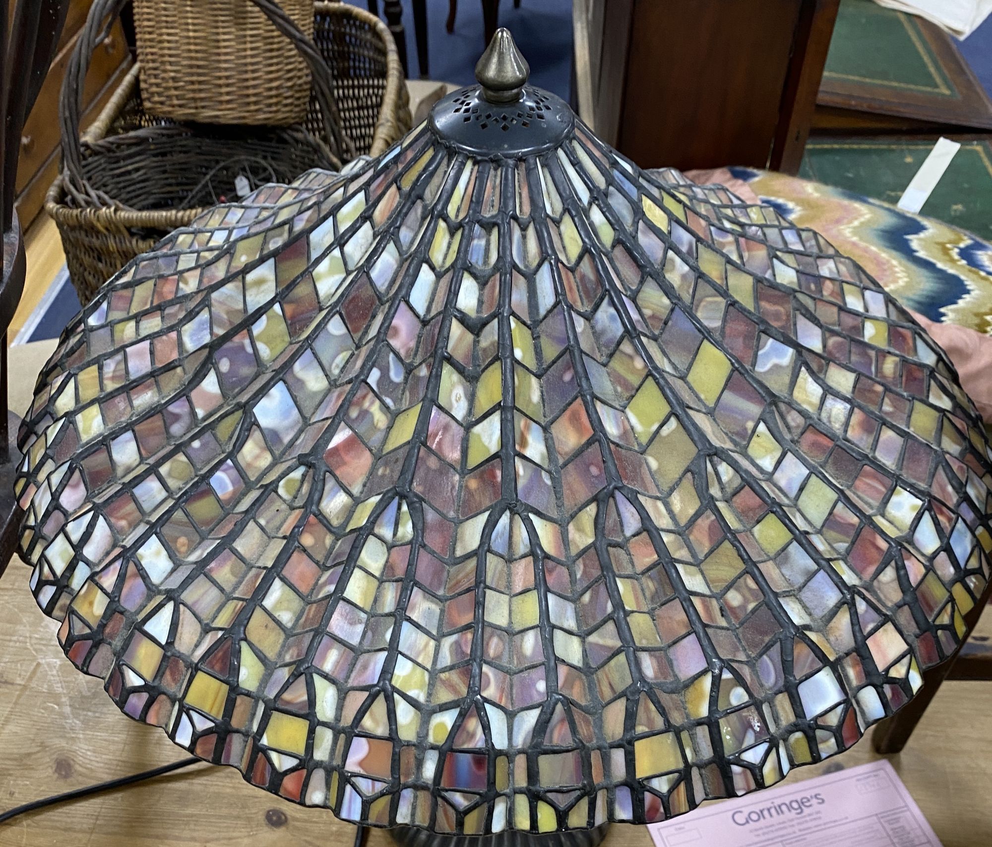 A Tiffany style lamp, height 60cm